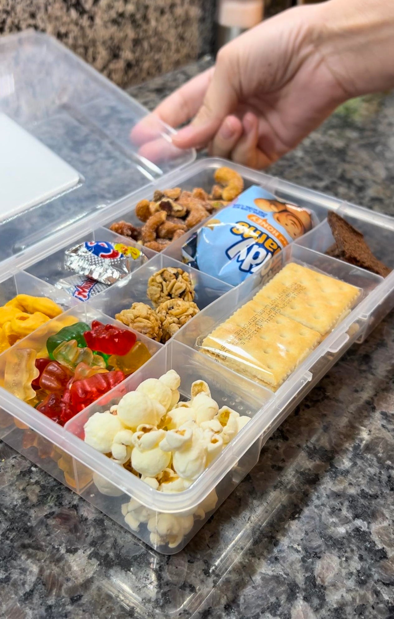 Personalized Teacher Sweets Snack Box - Snacklebox Custom Case - Appreciation Week Gift - Hard Box with Snap-Tight Lid