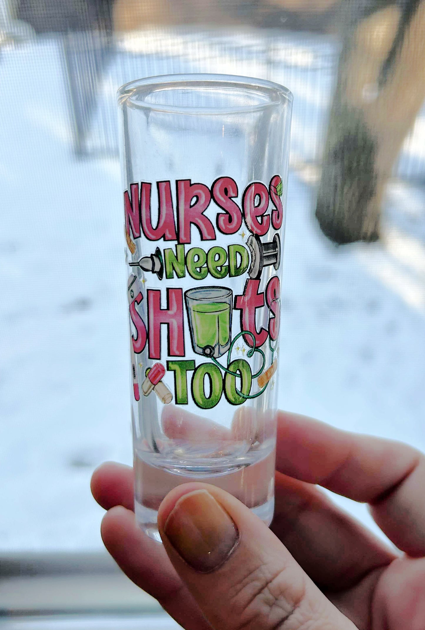 nurses-need-shots-too-pink-and-green-funny-shot-glass