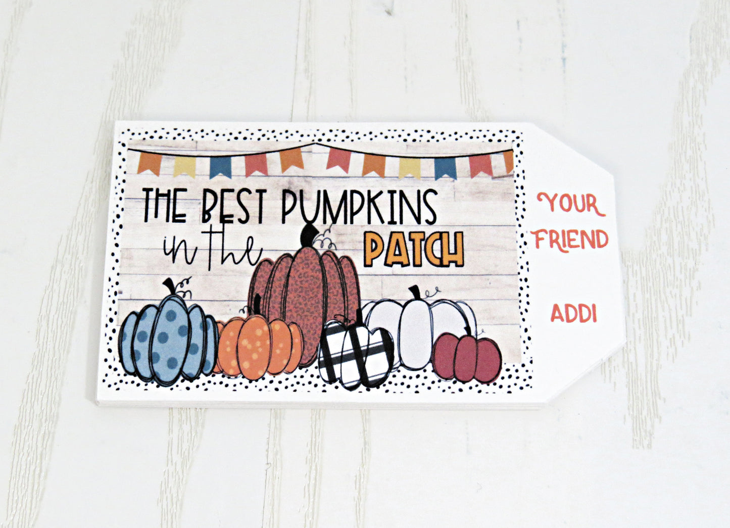 Personalized Fall Pumpkin Treat Bags - Best Pumpkins in the Patch Unique Halloween Gift for Kids School- Just Add Candy Greeting Cards - Gift for Him Her Boy Girl Note
