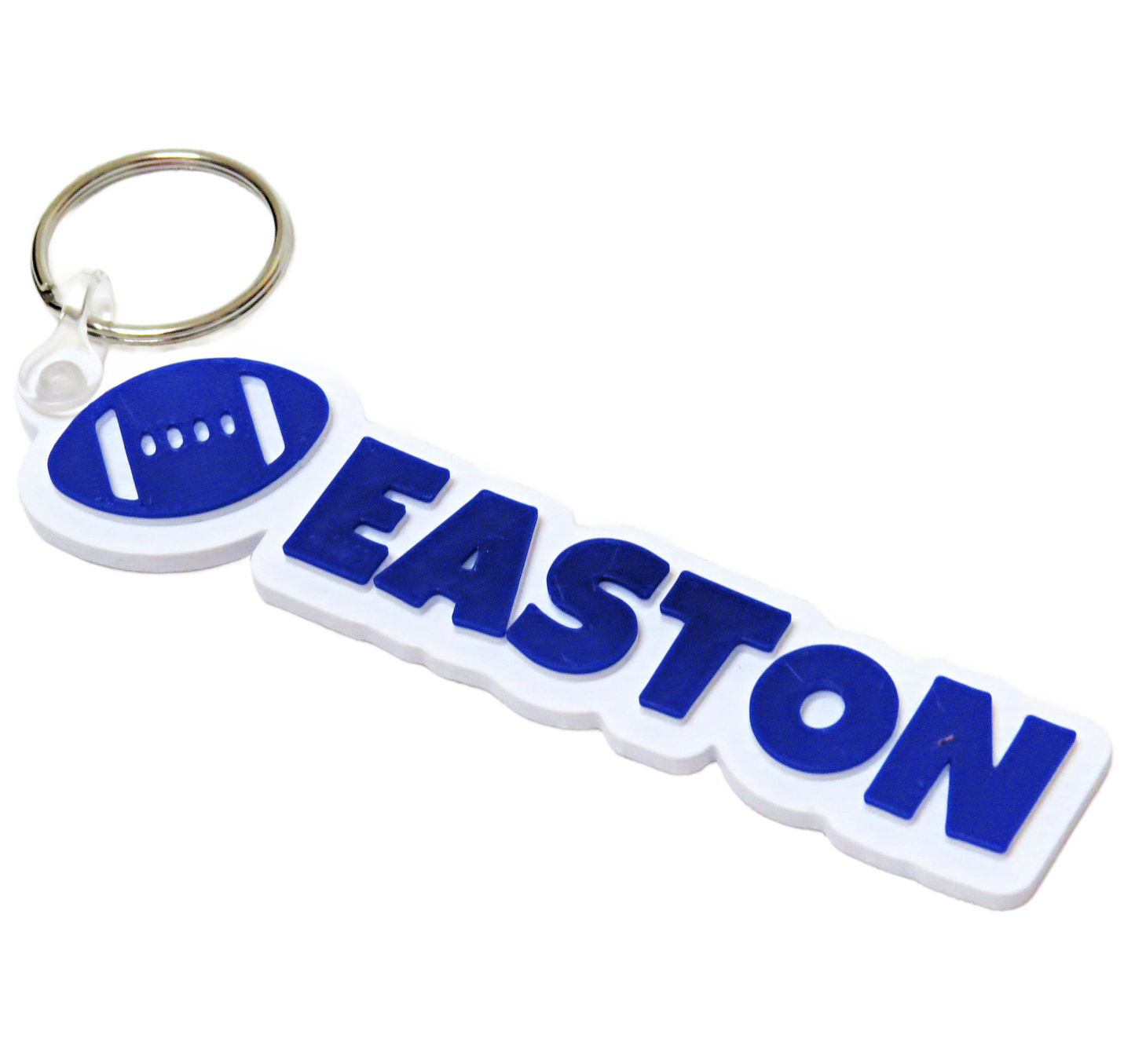 Personalized Football Keychain Bag Tag - strap or handle detail