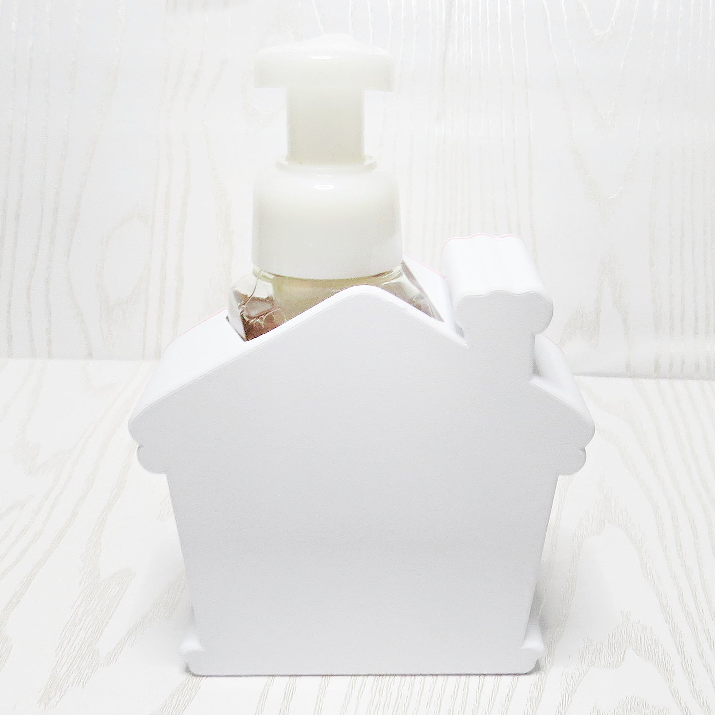 Gingerbread House Foaming Soap Bottle Holder – Cute 3D Printed Pastel Christmas Candy House – Bath and Body Works Foaming Soap Dispenser Stand – Holiday Winter Bathroom Kitchen Counter Decor – Festive Christmas Gift