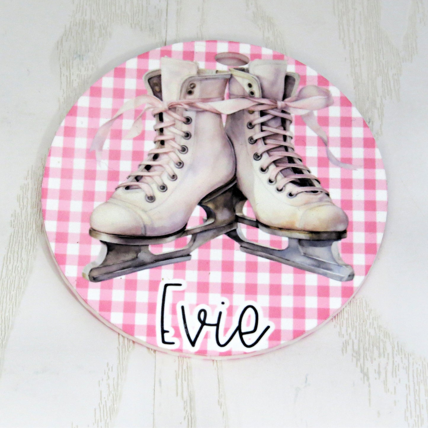 personalized-ice-skating-bag-tag-pink-gingham-custom-name-girls-figure-skater-gift-handmade-boutique-accessory