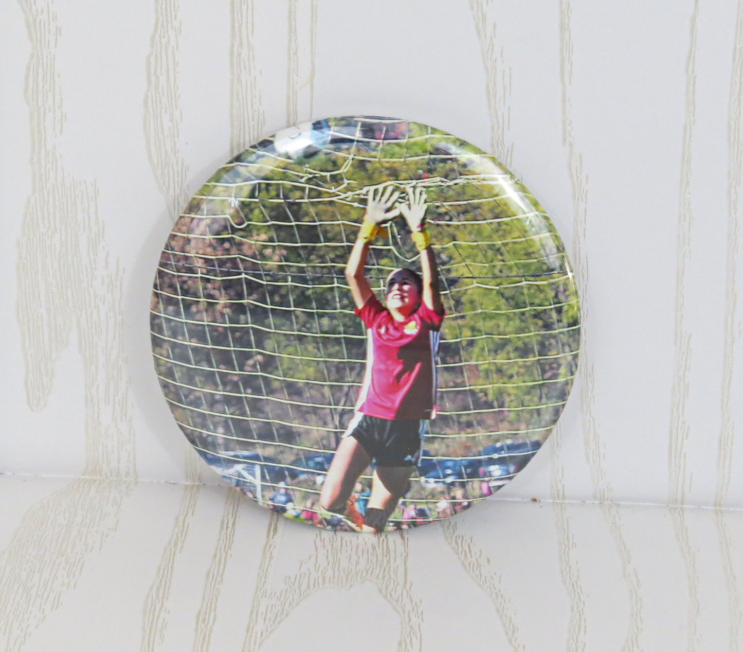 3" Soccer Club Buttons - Plastic Badge Custom with Picture