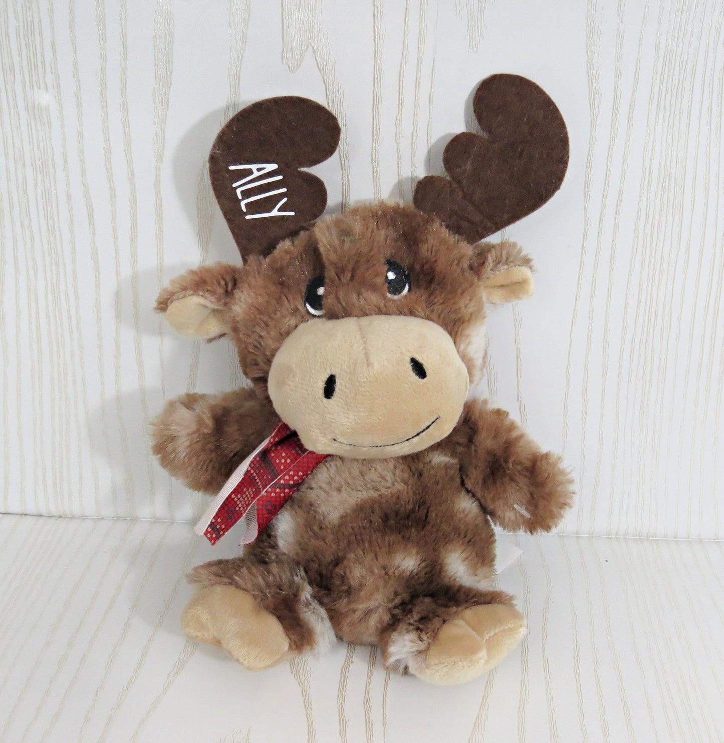 Personalized Chocolate Scented Holiday Moose Plush Toy