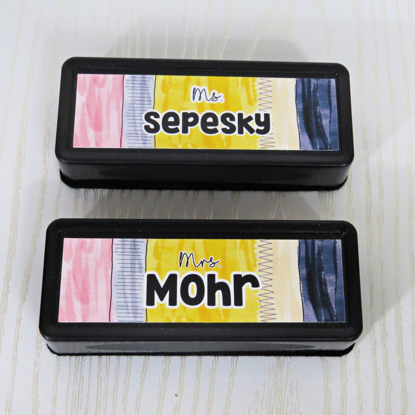 Personalized Teacher Chalkboard Eraser Appreciation Gift – Thank you Gift - Care Package - Custom End of School Year Week - Chalk Board Chalkboard Dry Erase - Christmas Gift
