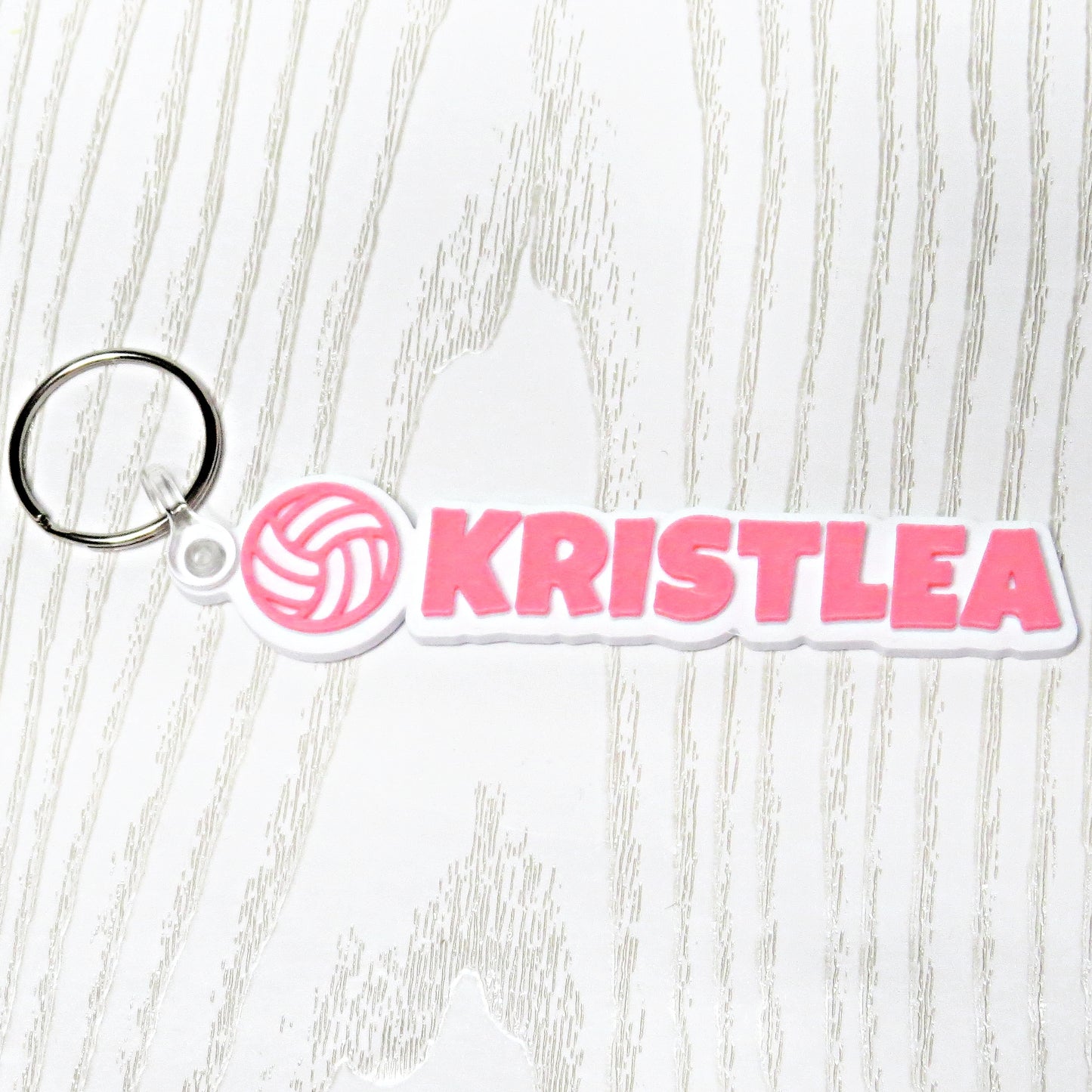 Personalized 3D Volleyball Keychain – Custom Name Sports Bag Tag for Backpacks & Team Gifts