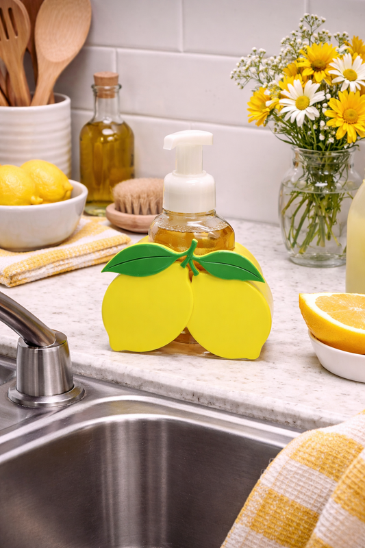 Lemon Foaming Soap Holder – Bright Kitchen Decor