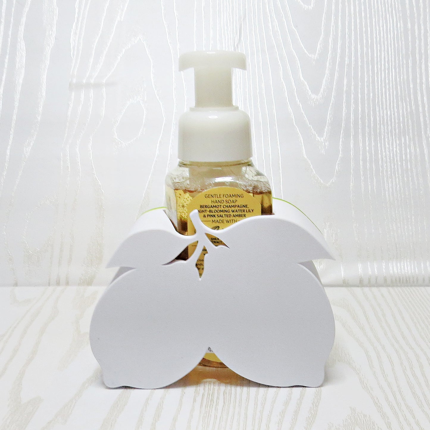 Lemon Foaming Soap Holder - Bright Kitchen Decor - lifestyle with soap bottle inserted