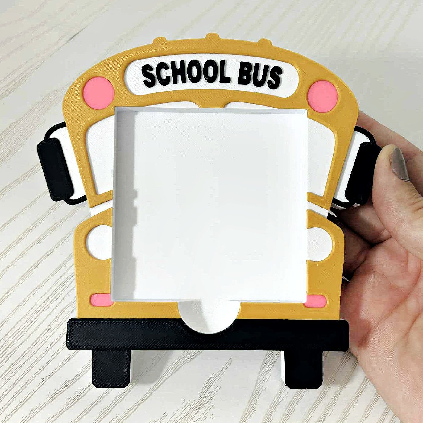 Teacher desk accessory school bus sticky note holder handmade 3d printed gift office decor