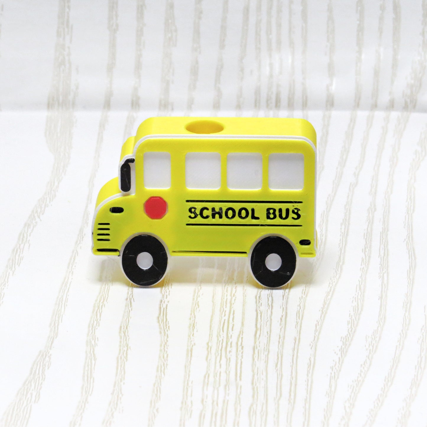 School Bus Straw Topper – Back to School Cup Accessory for Teachers & Students