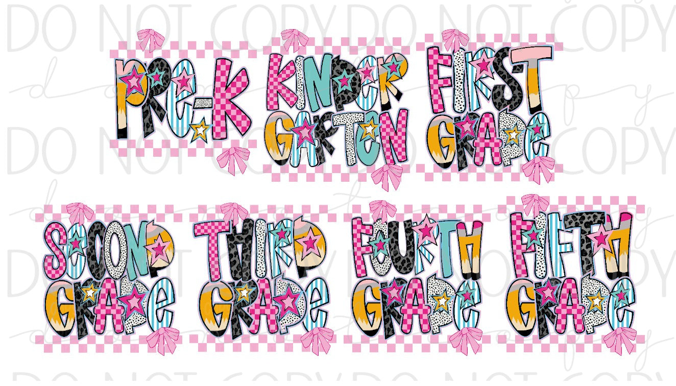 Personalized Girls Bag Tag – Pre-K through 5th Grade