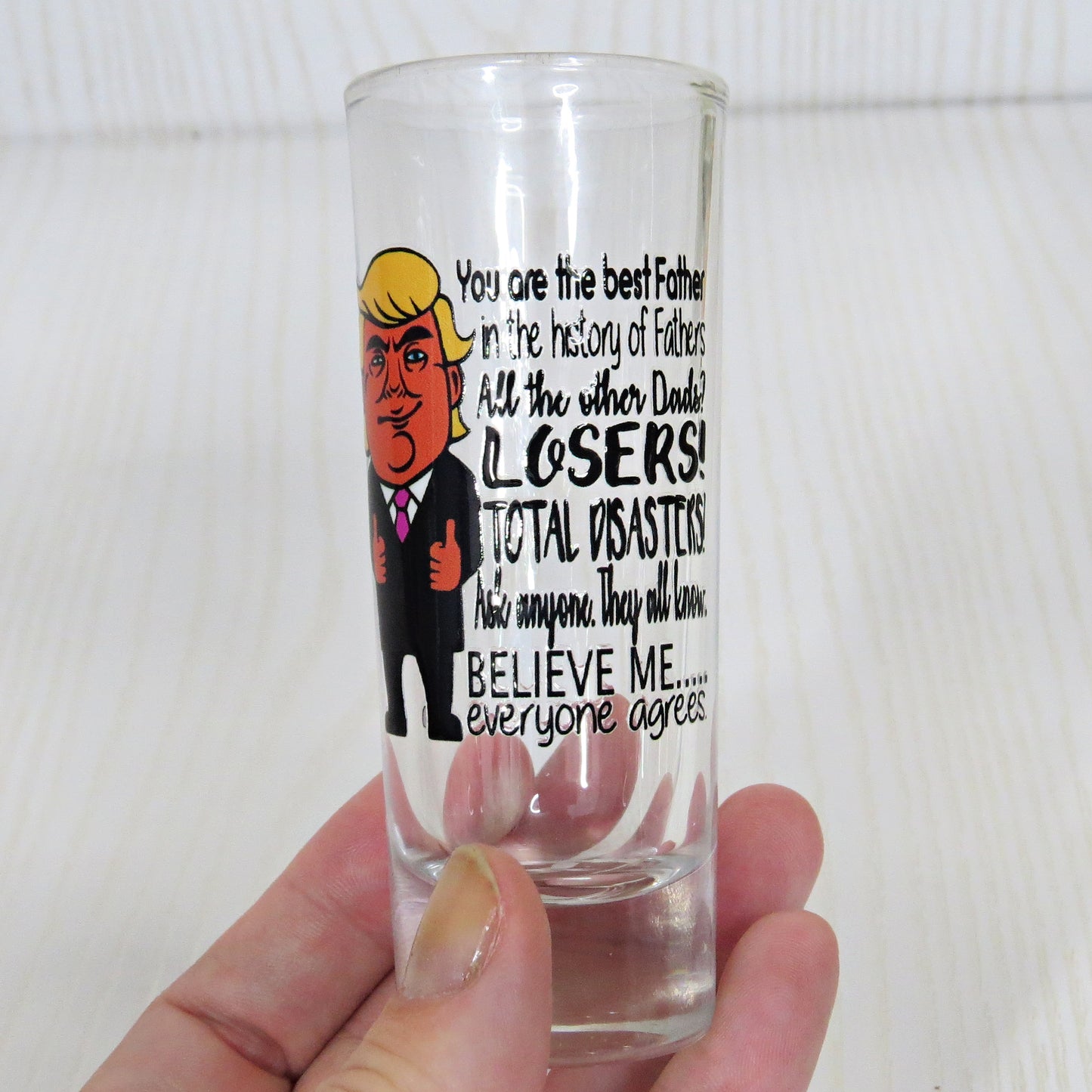 Best Dad Ever All the Other Losers Shot Glass from Kids Son Daughter - Father's Day Funny Drinking Gift for Men 2 Ounce