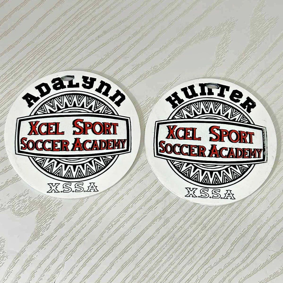 XCEL Sport Soccer Academy Soccer Bag Tag Personalized with Name - Custom Sports Keychain