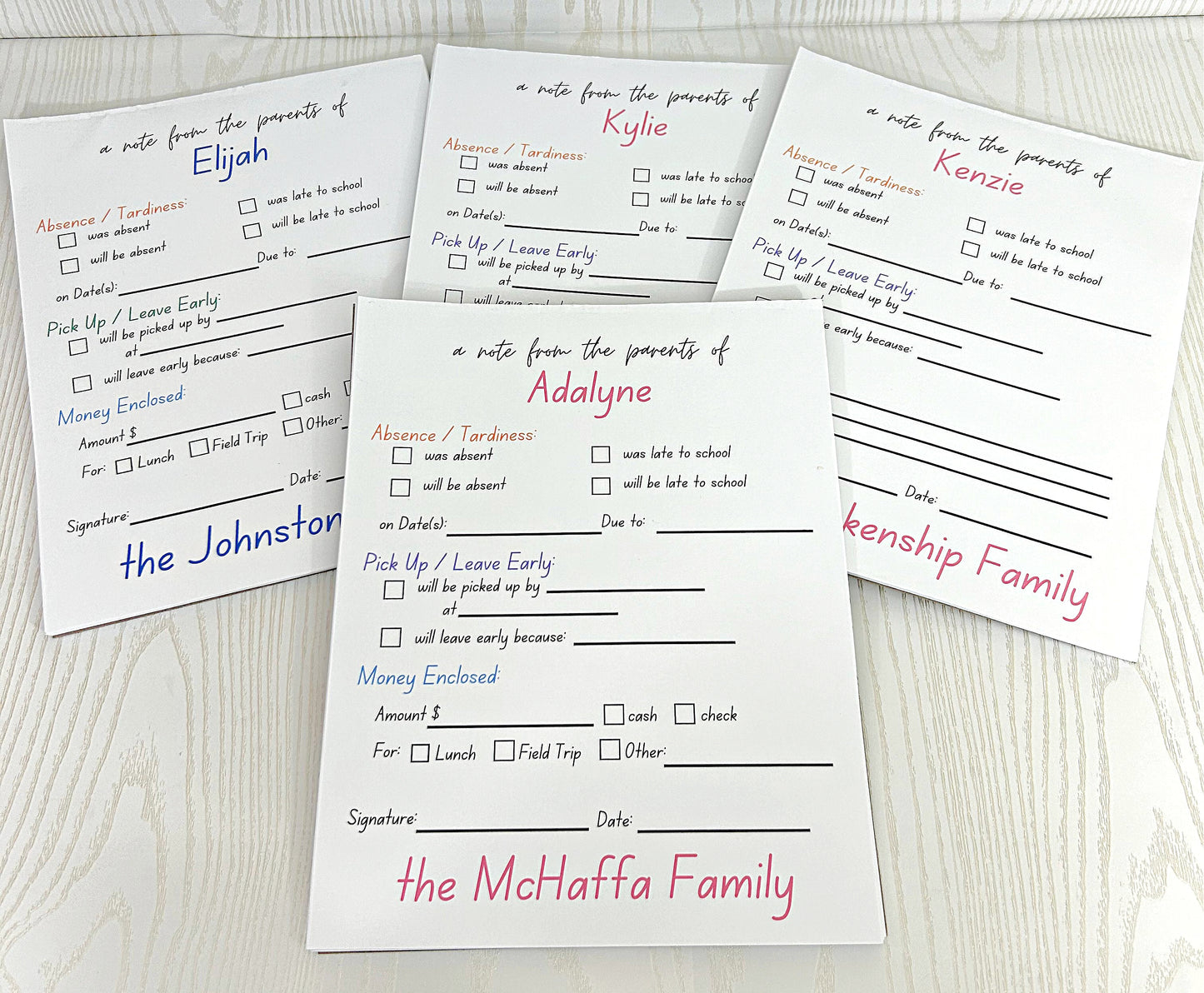 Parent-to-Teacher Communication Notepad – 52 Large Tear-Off Sheets