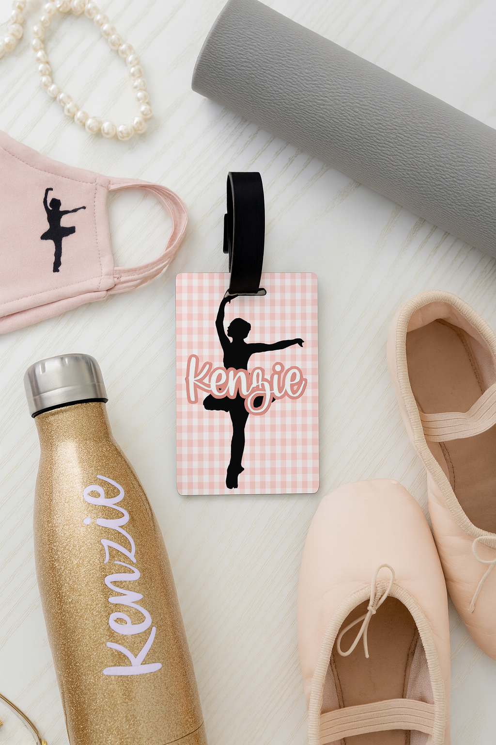Personalized Ballerina Bag Tag – Custom Dance Luggage & Backpack ID