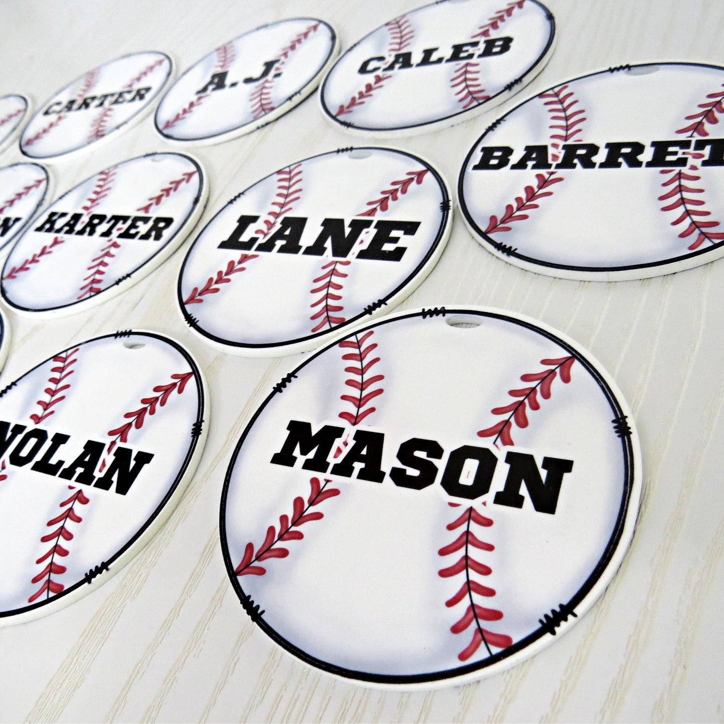 Personalized Baseball Bag Tag with Name for Backpack Sports Bag - Custom Kids Acrylic ID