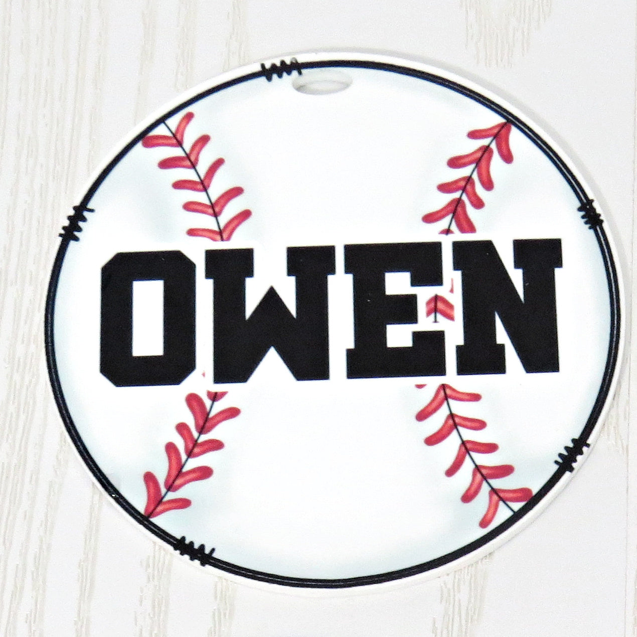 Personalized Baseball Bag Tag with Name for Backpack Sports Bag - Custom Kids Acrylic ID