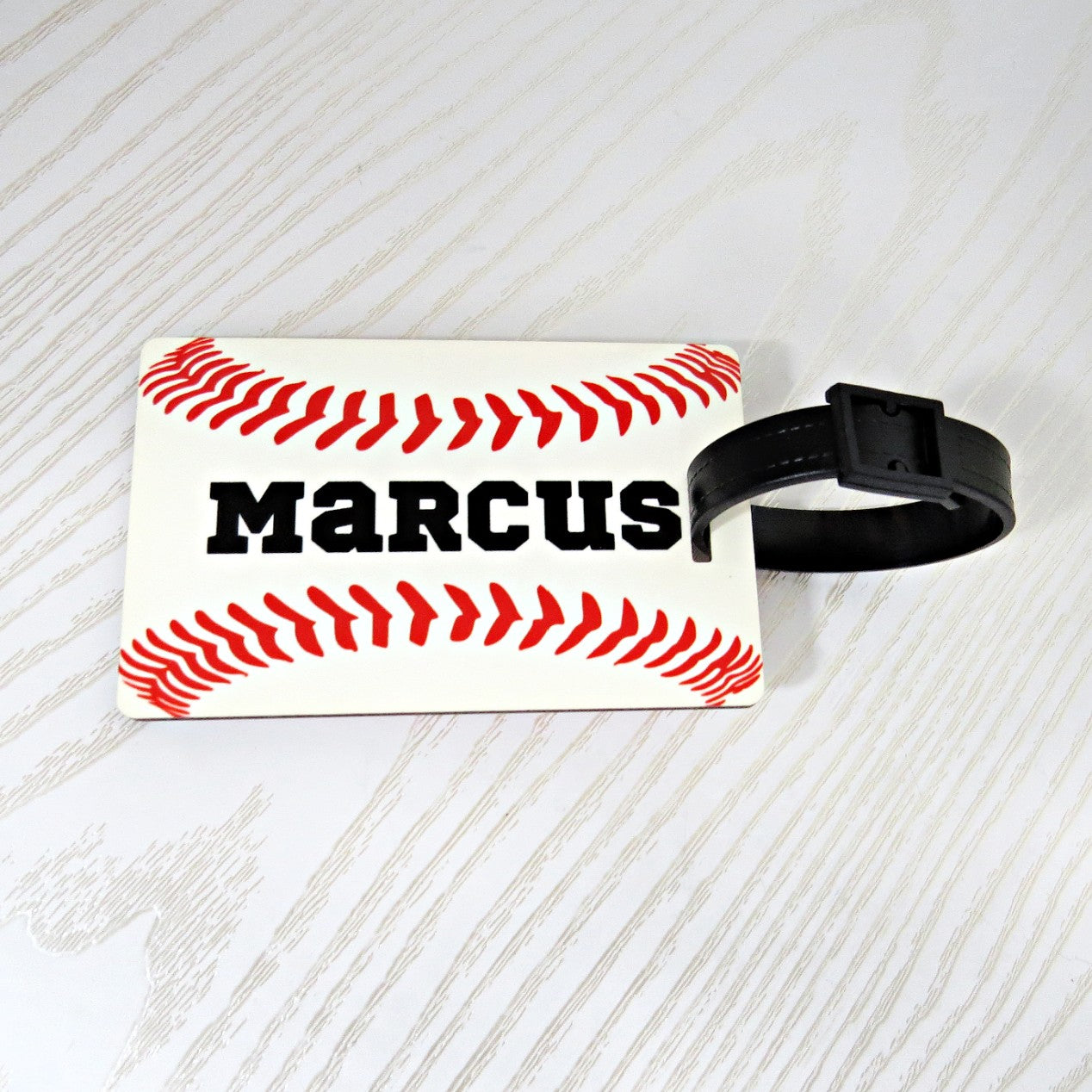 Personalized Baseball Bag Tag – Custom Name Sports Luggage ID
