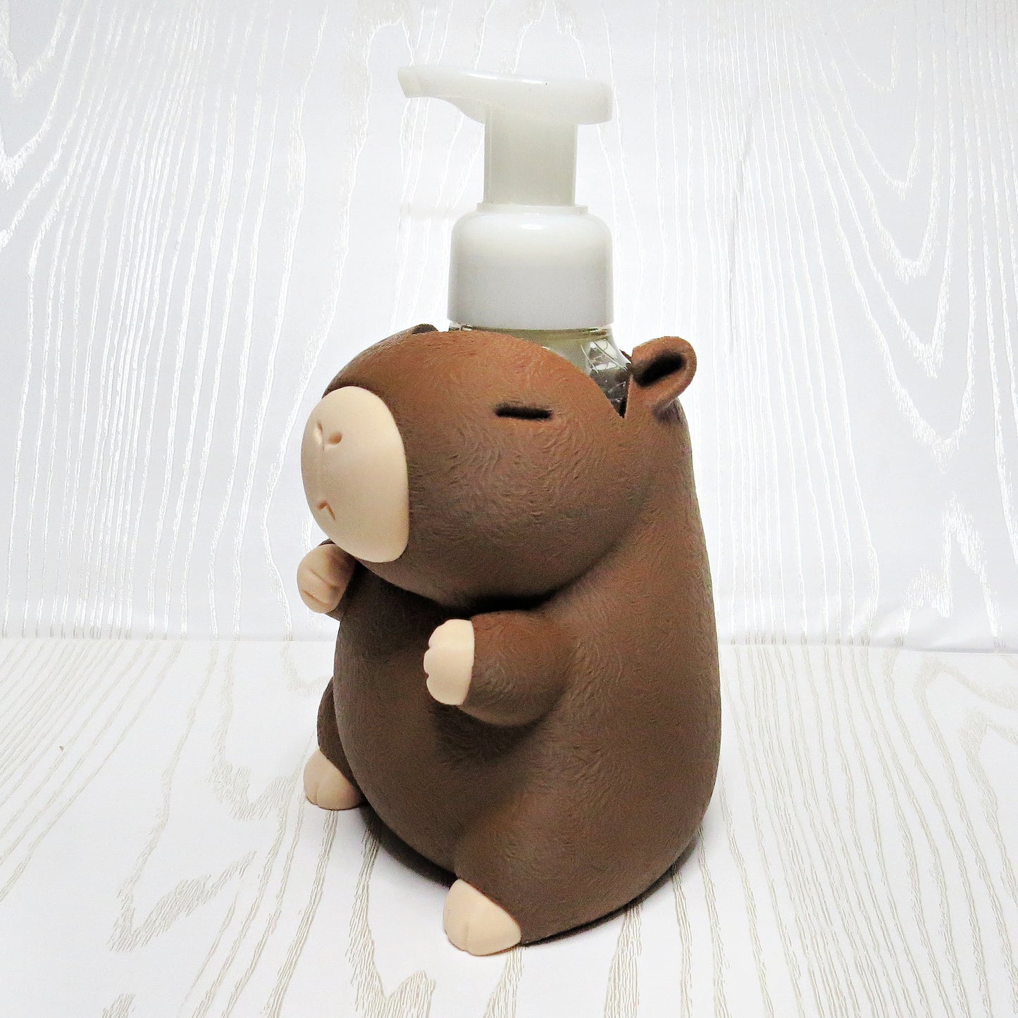 Capybara Foaming Soap Bottle Holder – Cute 3D Printed Chubby Brown Capybara – Bath and Body Works Foaming Soap Dispenser Stand – Trending Animal Bathroom Kitchen Counter Decor – Capybara Lover Exotic Animal Gift