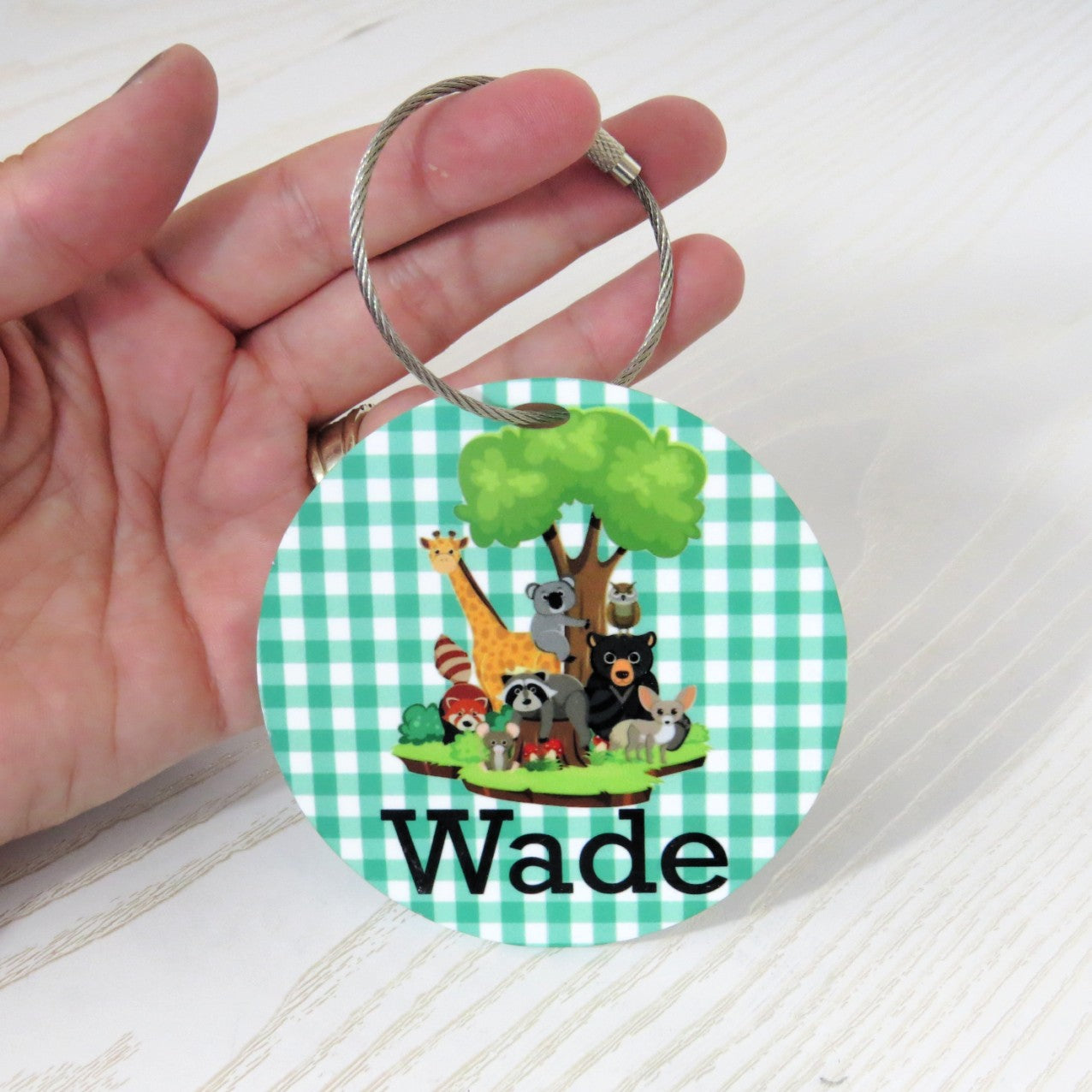 personalized-forest-animals-bag-tag-woodland-creature-backpack-identifier