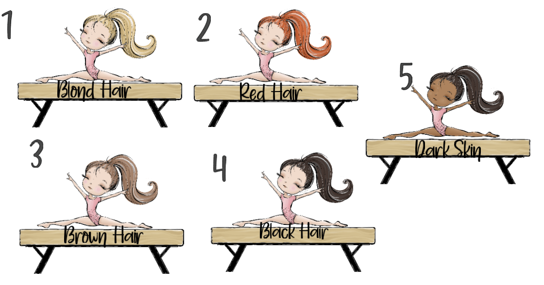 Gymnastics Bag Tag Personalized with Name - Gymnast Keychain - Tumbler Balance Beam Acrobat Turner