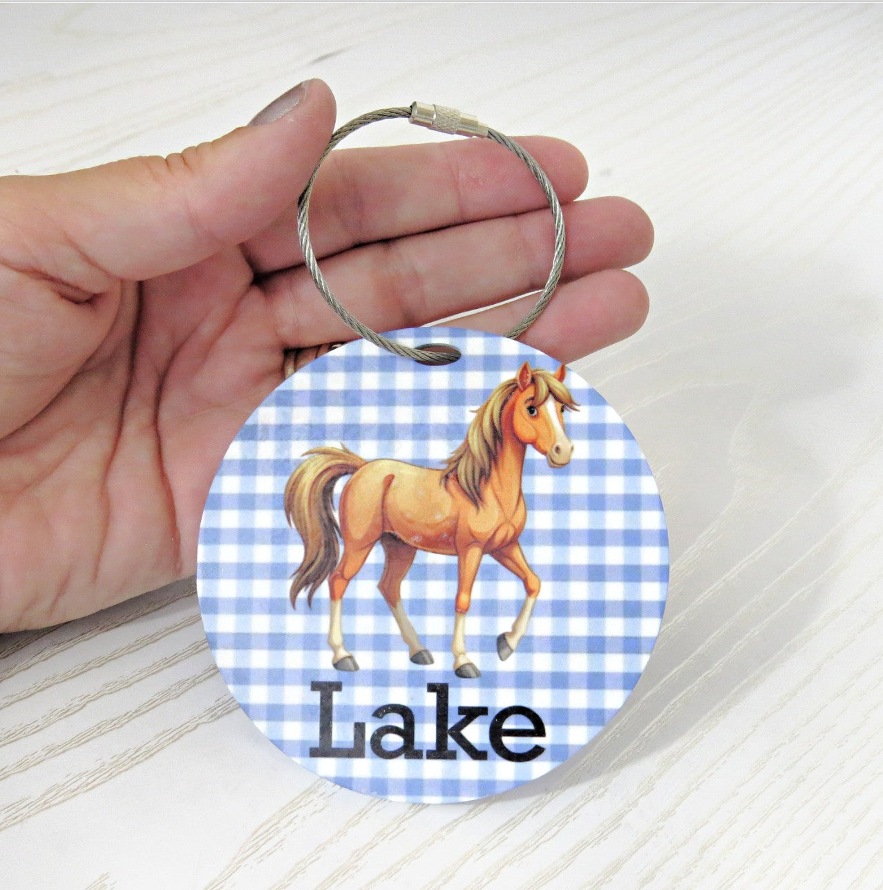 personalized-horse-bag-tag-custom-pony-backpack-luggage-identifier
