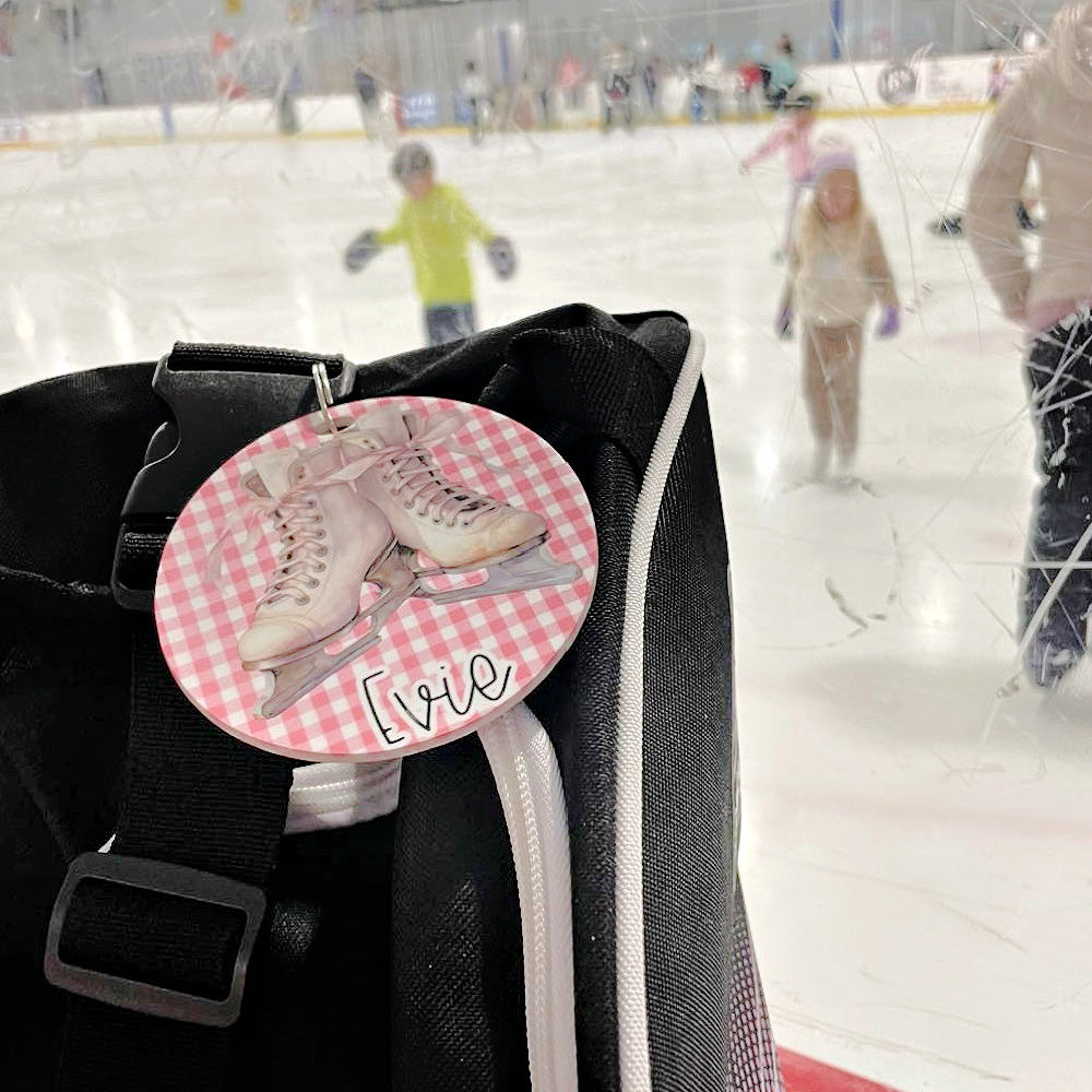 Personalized Ice Skating Bag Tag – Custom Figure Skater Name Tag for Girls
