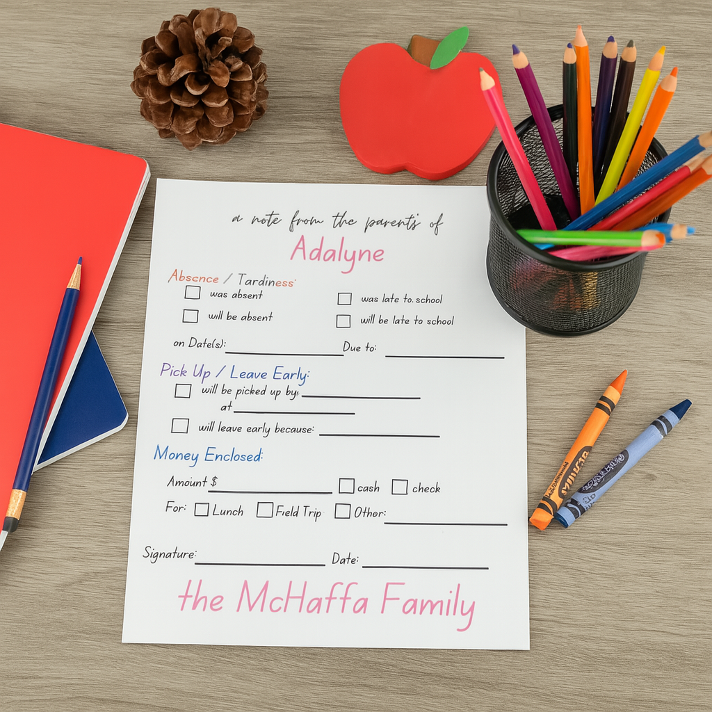 Parent-to-Teacher Communication Notepad – 52 Large Tear-Off Sheets