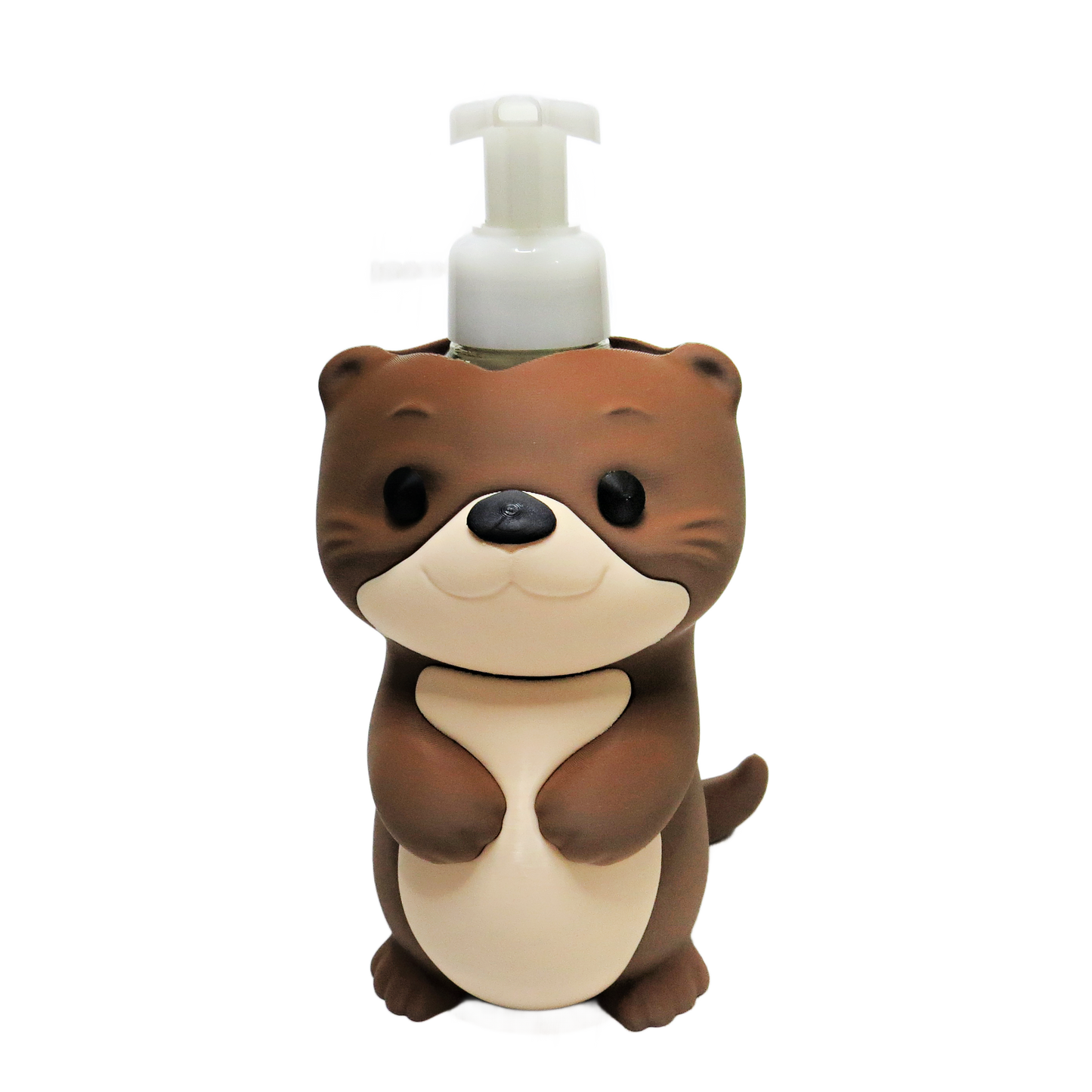 Otter Foaming Soap Holder - Woodland Farmhouse Bathroom Decor - Cute Animal Countertop Organizer for Kitchen Sink and Bath Accessories