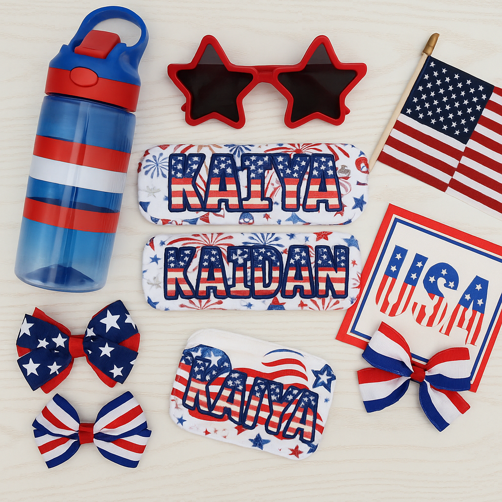 Personalized 4th of July Popsicle Holder – Patriotic Freezer Pop Sleeve