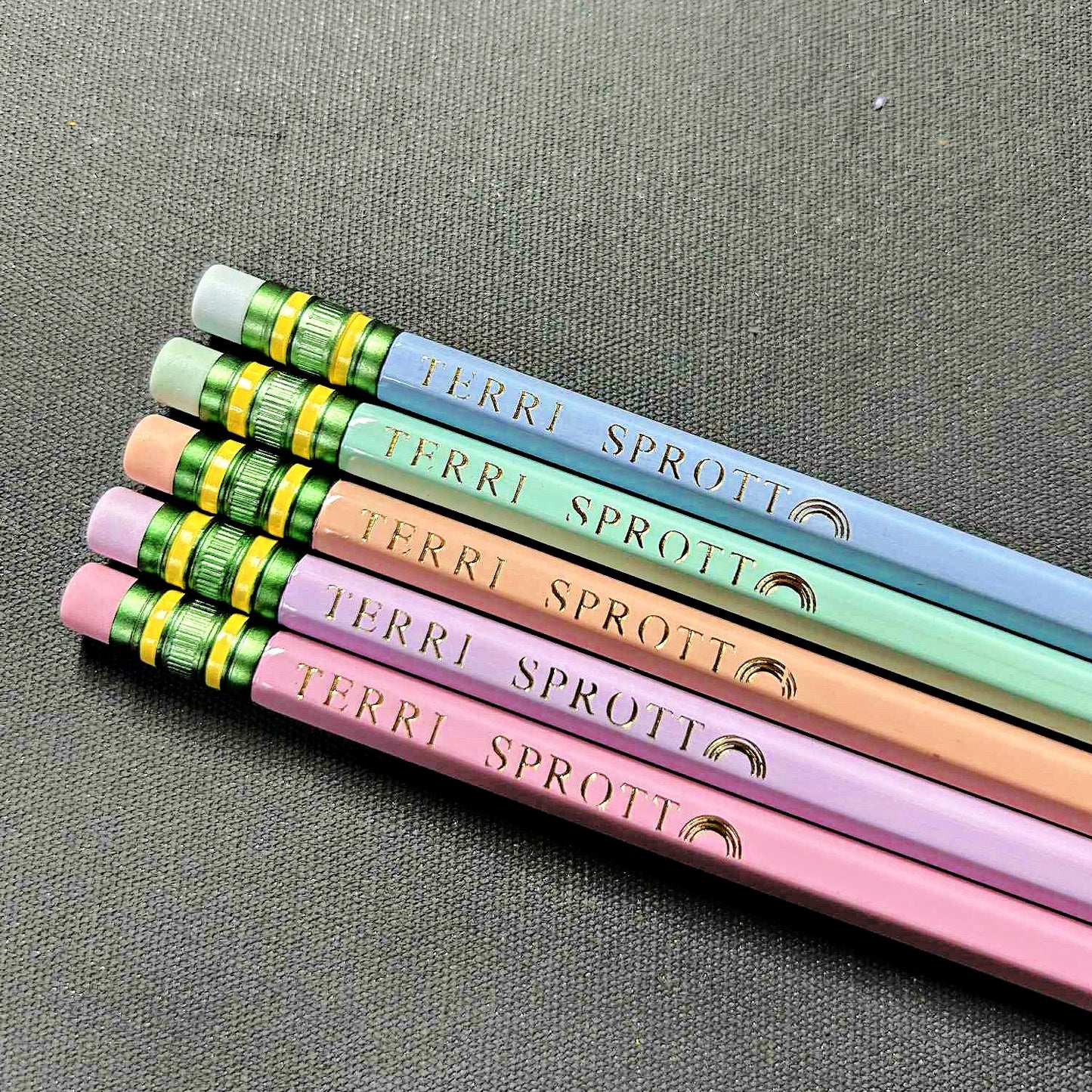 Custom Personalized Pencils Set – Let's Start the Year off Write! Pastel #2 Pencils with Name – Laser Foil Stamped – Teacher Gift, Back to School Supplies, Kids, Students, or Personal Use