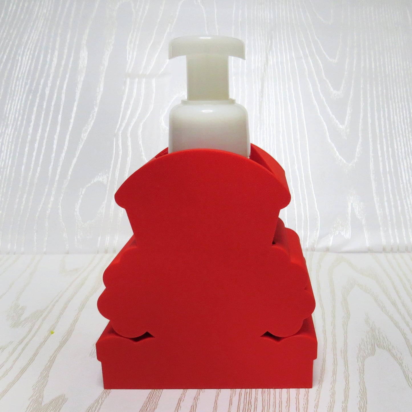 Nutcracker Foaming Soap Bottle Holder – Cute 3D Printed Red and White Christmas Nutcracker Soldier – Bath and Body Works Foaming Soap Dispenser Stand – Holiday Festive Bathroom Kitchen Counter Decor – Nutcracker Lover Christmas Gift