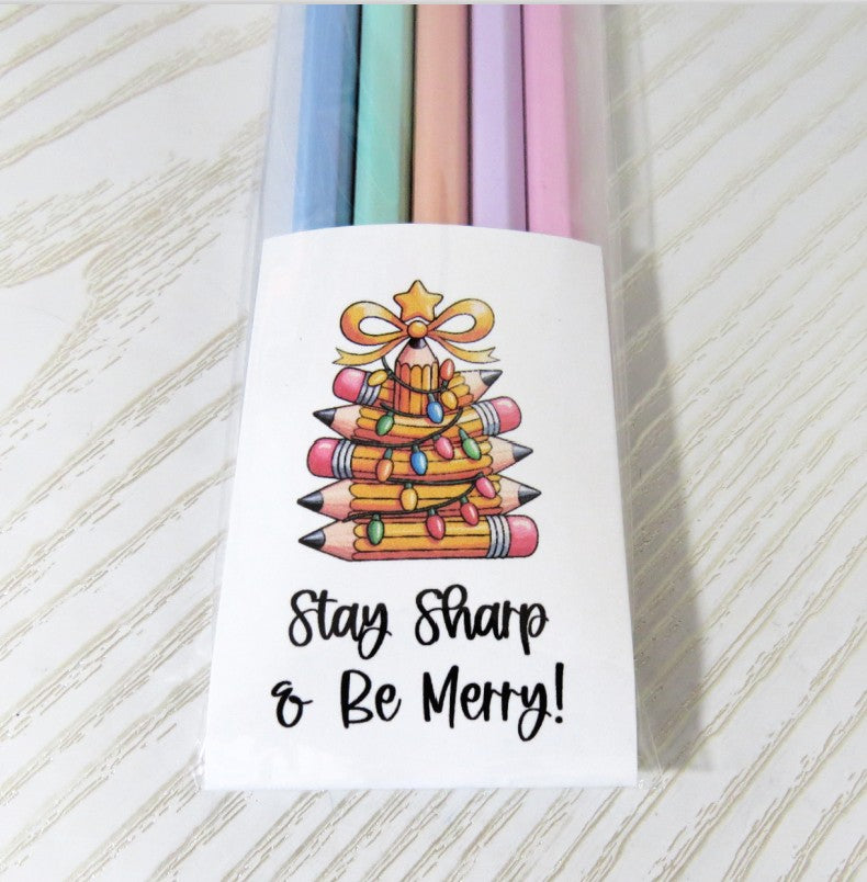 Personalized Christmas Pencils – Stay Sharp & Be Merry Holiday Gift