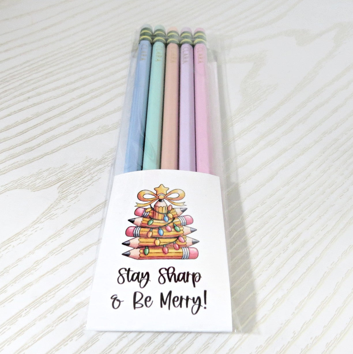 Personalized Christmas Pencils – Stay Sharp & Be Merry Holiday Gift