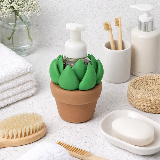 succulent-soap-holder-for-bath-and-body-works-foaming-soap-faux-plant-bathroom-sink-countertop-decor