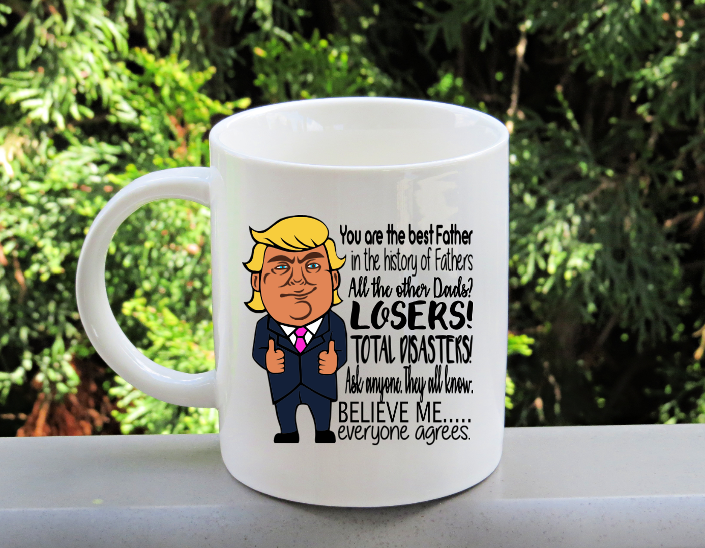 Best Dad Ever All the Other Losers Coffee Mug from Kids Son Daughter - Father's Day Funny Gift for Men 15 Ounce