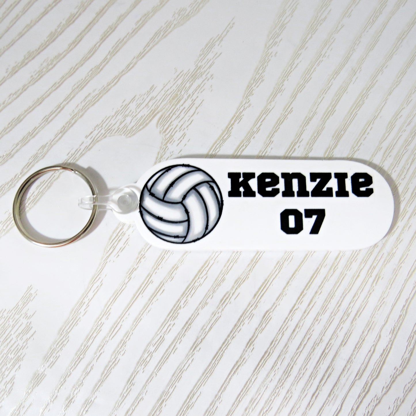 Personalized Sports Keychain – Custom Name Tag – Choose Football, Basketball, Baseball, Volleyball, Cheer, or Lacrosse