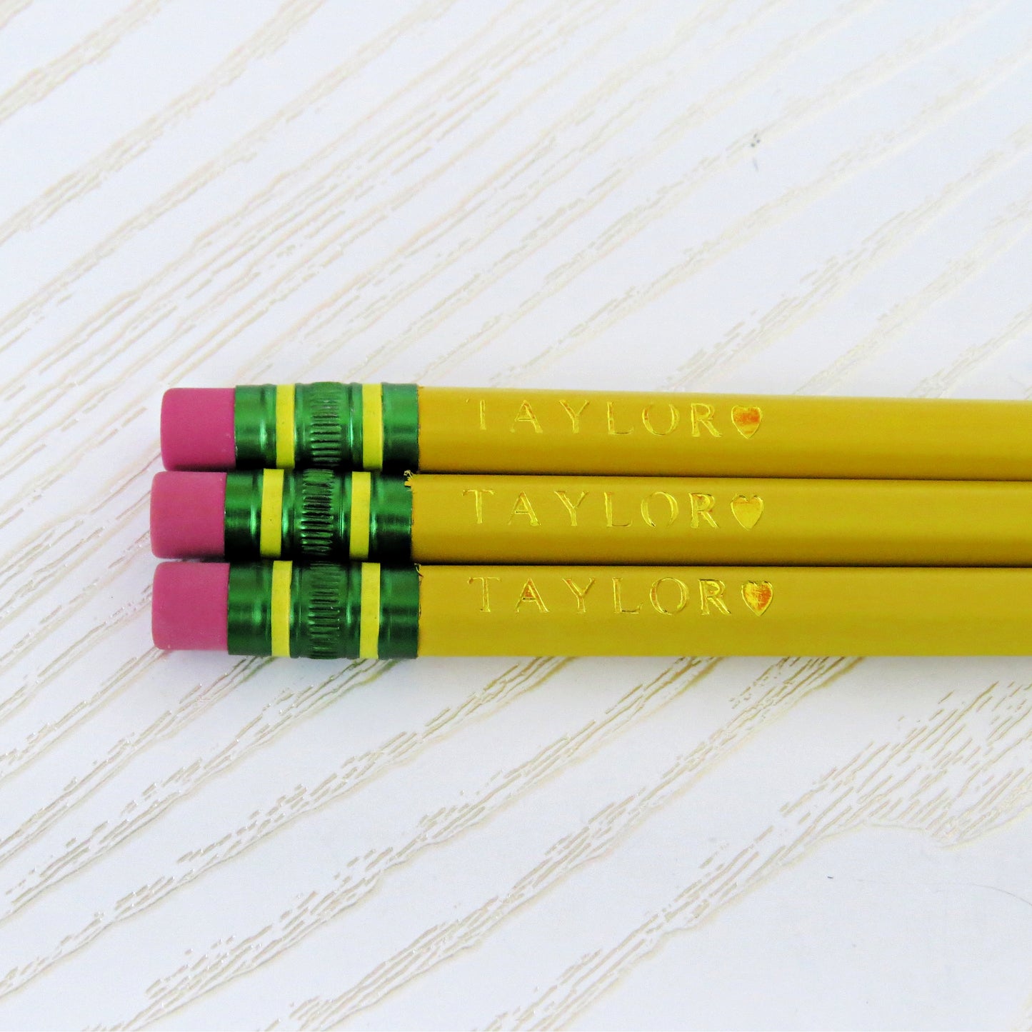 Custom Personalized Pencils Set – Let's Start the Year off Write! Pastel #2 Pencils with Name – Laser Foil Stamped – Teacher Gift, Back to School Supplies, Kids, Students, or Personal Use