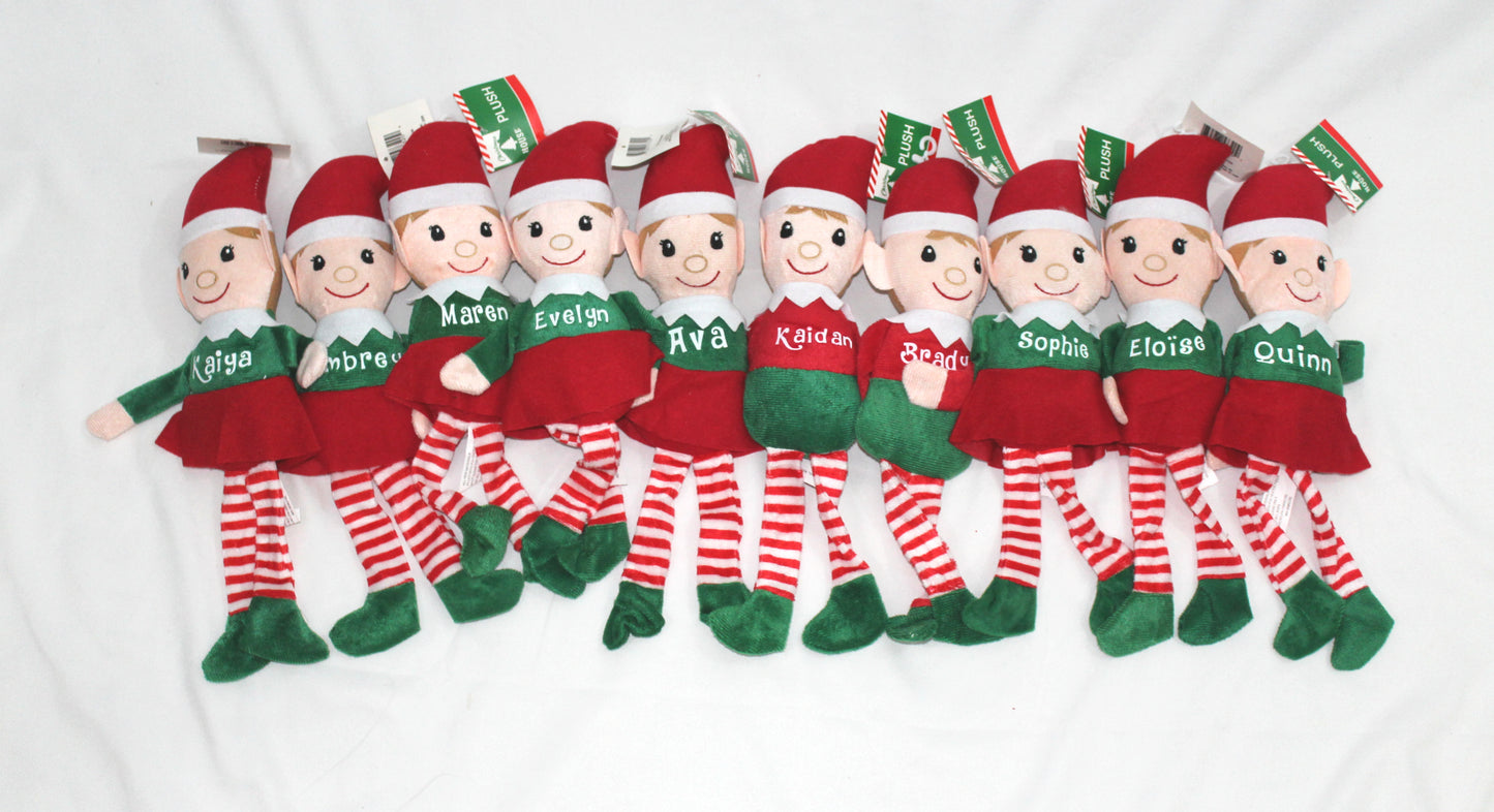 Personalized Christmas Elf Doll β Custom Name Holiday Plush Decoration
