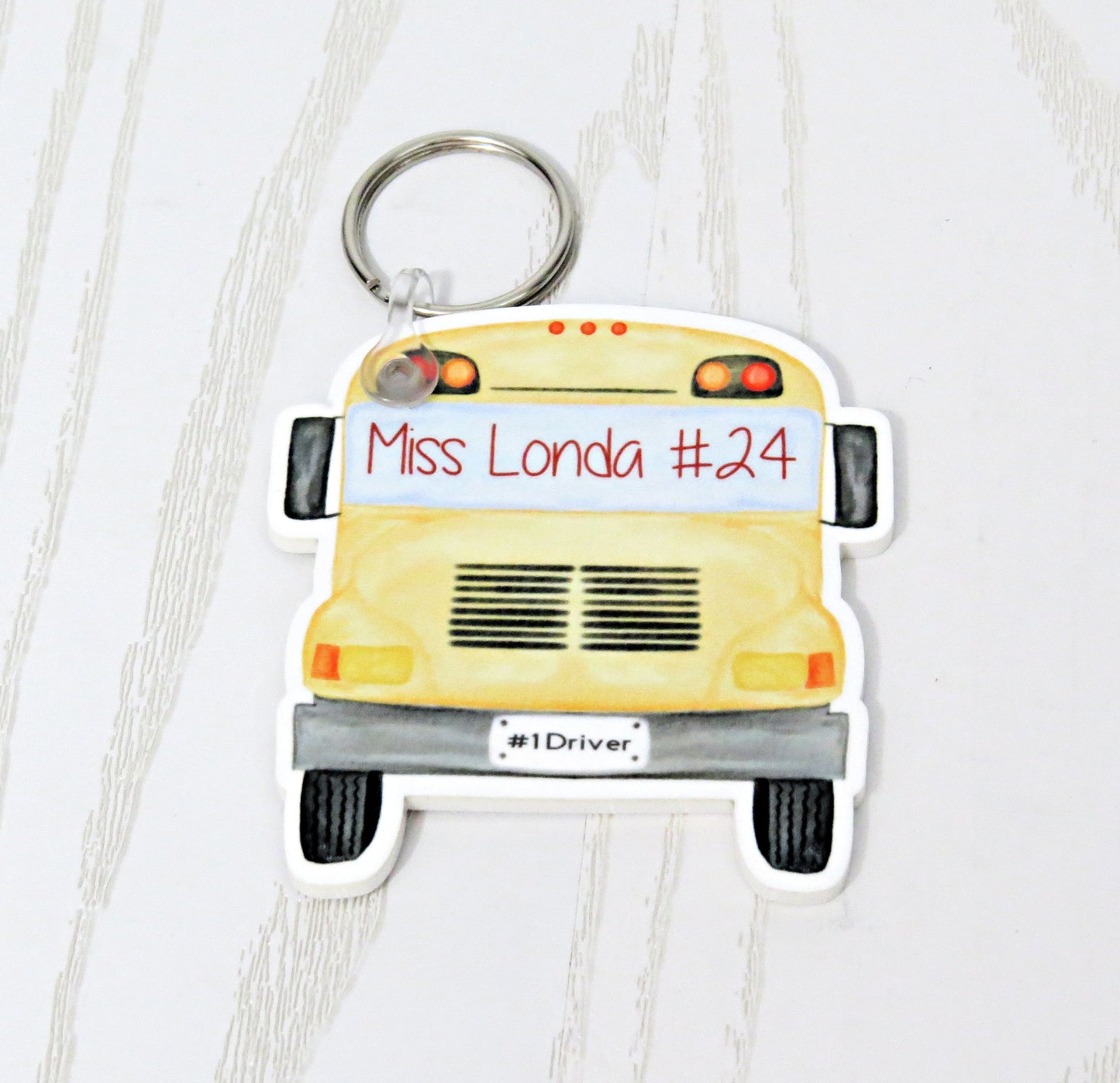 Custom Bus Rider Backpack Tag for Kids – Personalized School Keychain