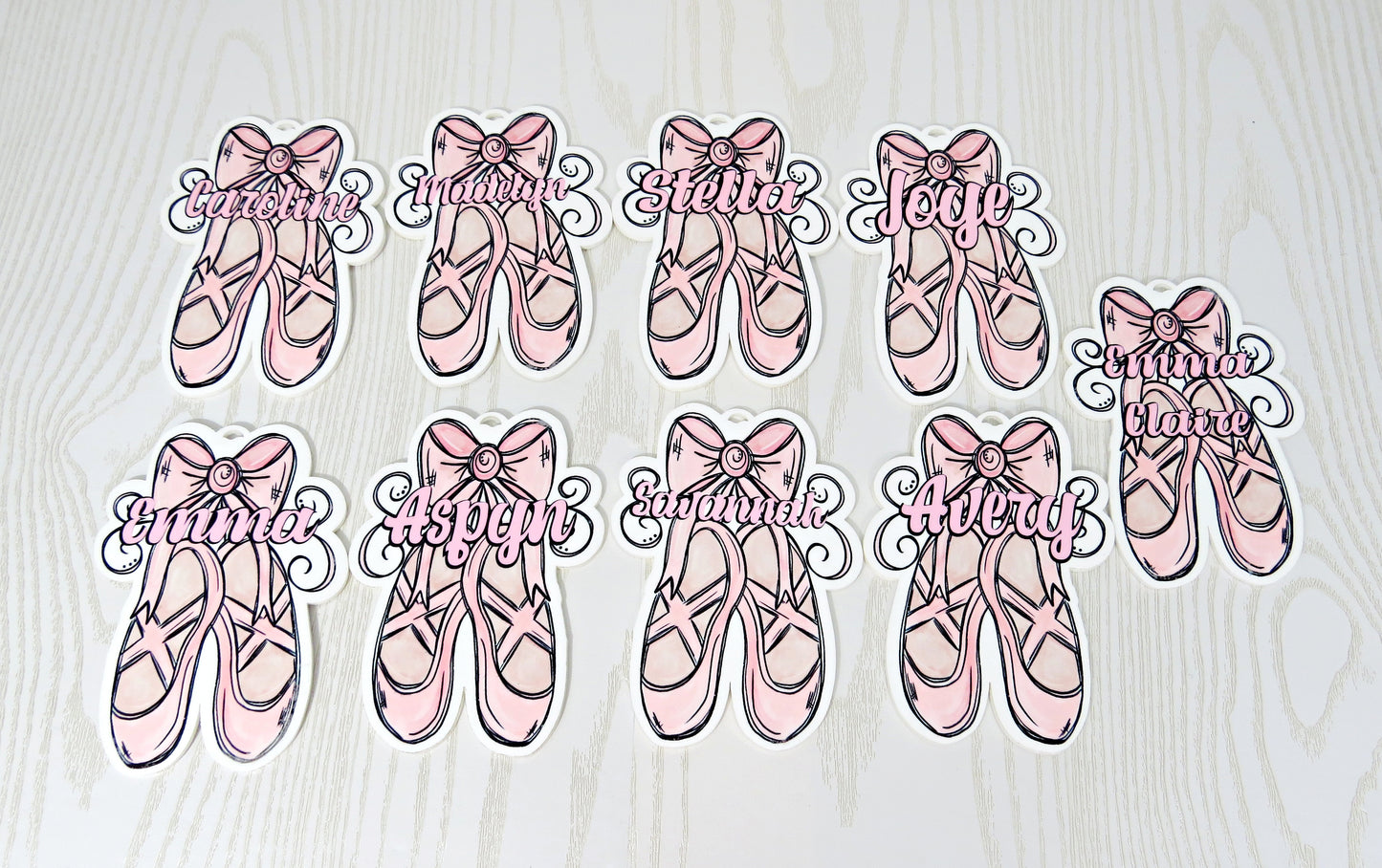 Personalized Ballet Bag Tag – Custom Dance Backpack Keychain with Name