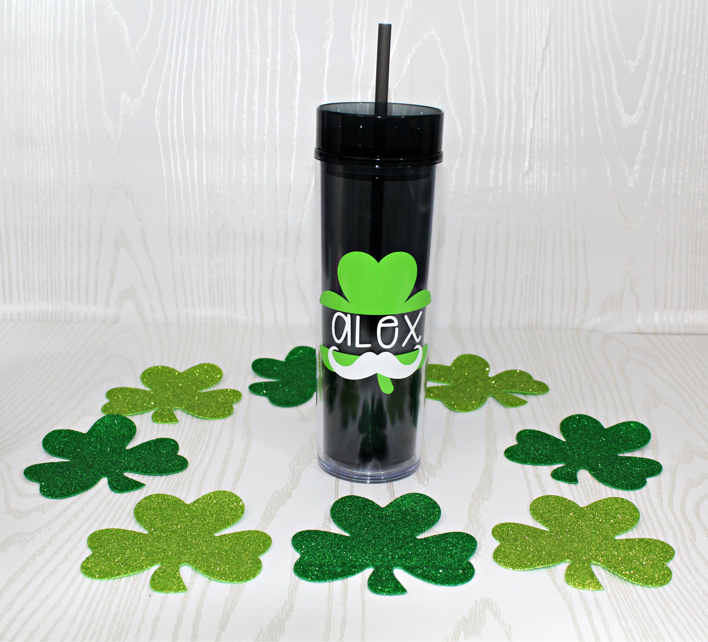 Personalized Four Leaf Clover Gift for Girls - Toddler Girl St Patricks Day Tumbler- LeprechaunBoy Gift