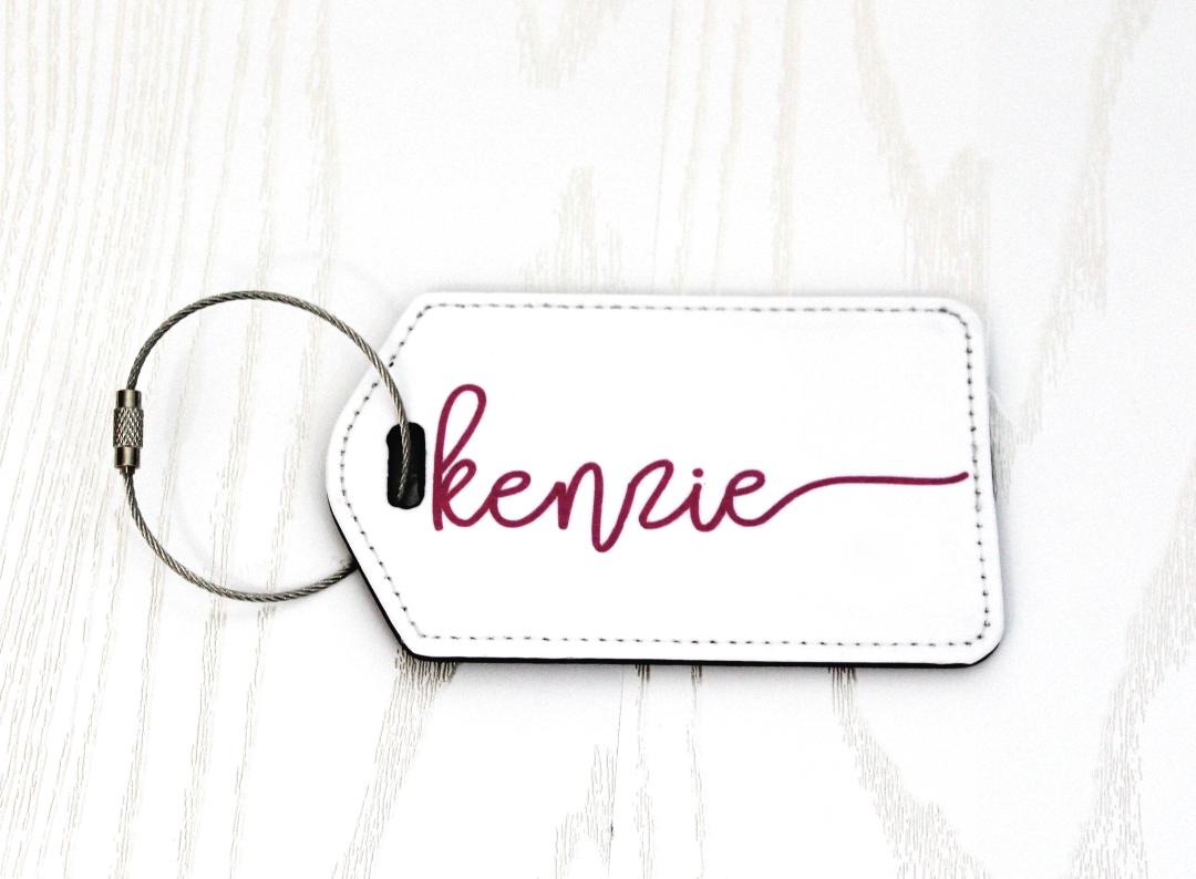 Luggage Tag Personalized - Faux Leather - Personalized Gift - Luggage Accessory - Custom Luggage