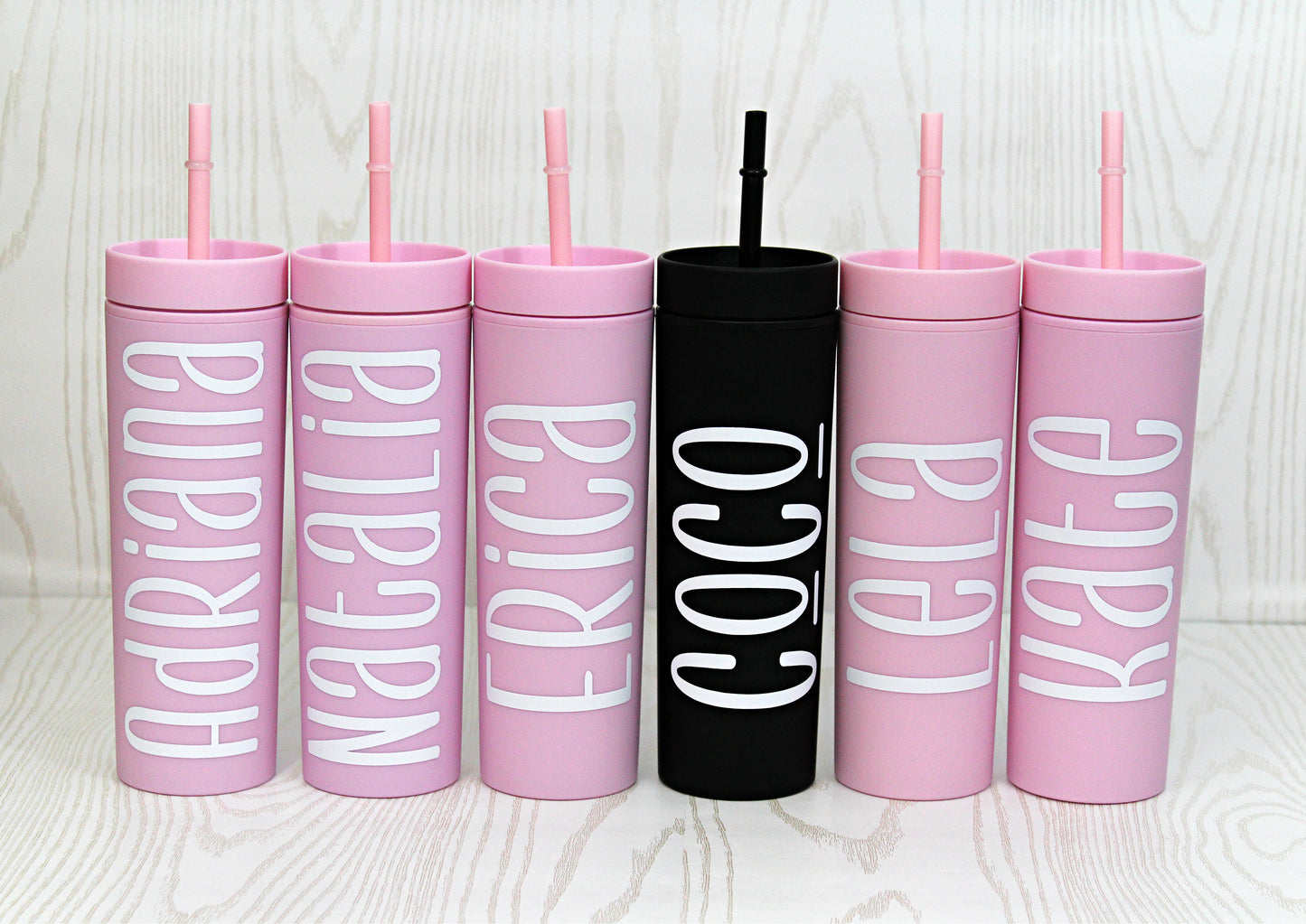 Personalized Skinny Tumbler with Lid and Straw - Monogrammed Tumbler - Custom Tumbler - 16 oz Tumb