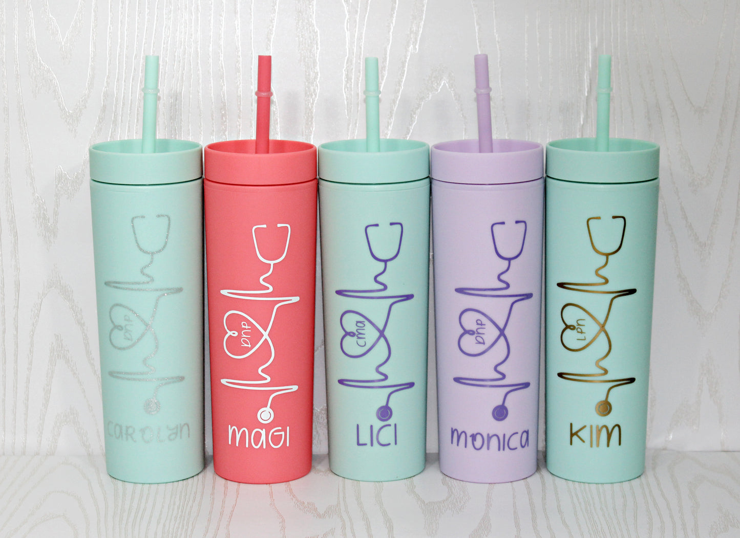 Nurse Tumbler Personalized - Nurse Tumbler with Straw - Gift for Nurse - Personalized Cup for Nurse