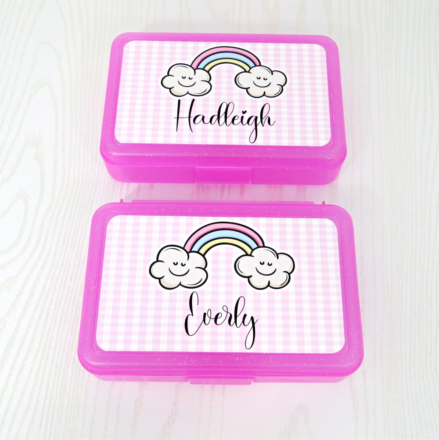 Personalized Pencil Case - Custom Marker Box - Hard Crayon Box with Snap-Tight Lid - Supply Boxes for Kids Boys School Classroom - Back to School