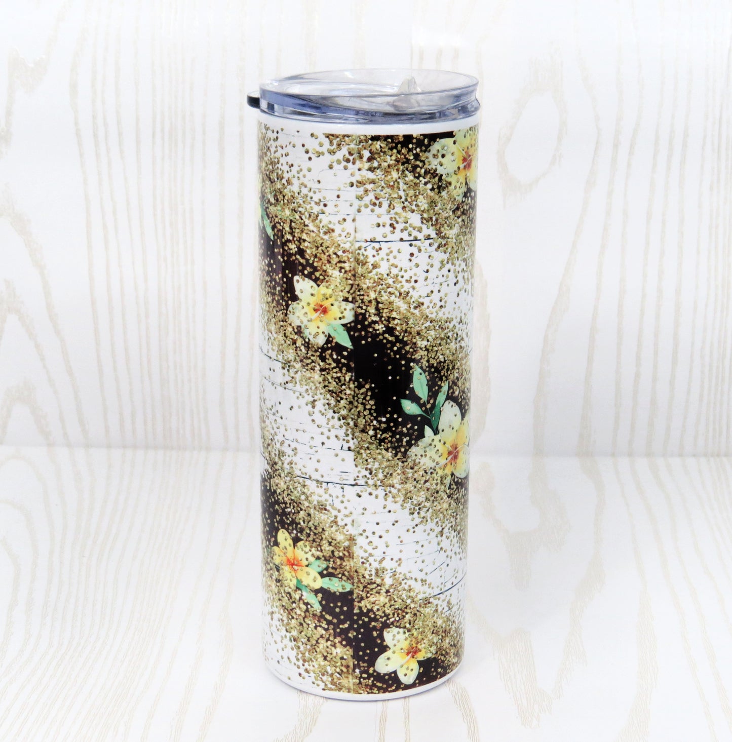 20 oz Stainless Steel Skinny Tumbler Sloth Cute Animal - Personalized Custom with Name - Coffee Travel Mug- Straw & Lid