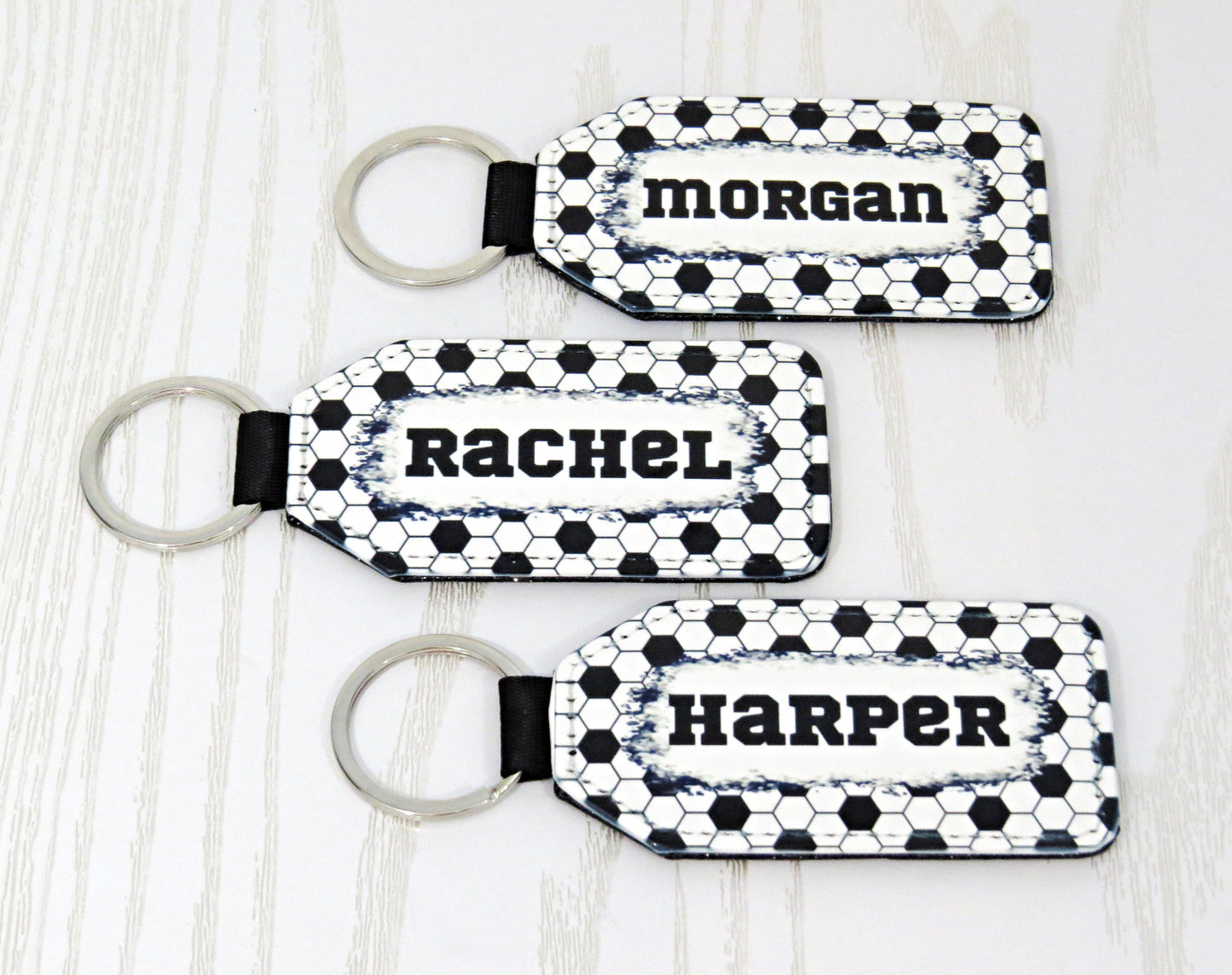 Personalized Soccer Keychain - Sports Keychain - Soccer Bag Tag - Sports Bag Tag - Soccer Name Tag