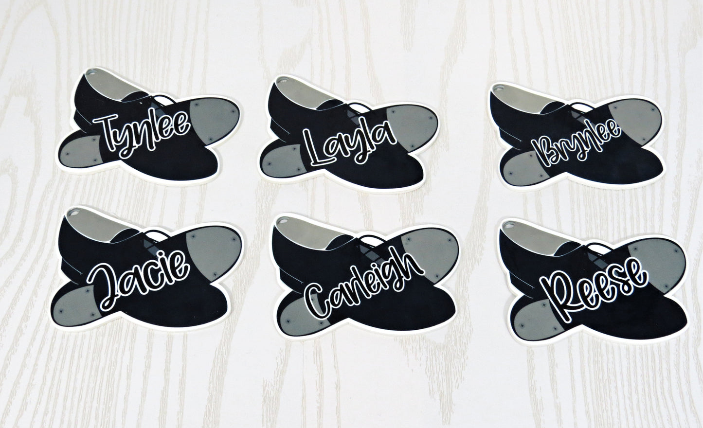 Tap Dance Bag Tag Personalized with Name - Young Dancer Bag Name Tag - Clog Keychain - Boogie Bop Fox-trot Gavotte Jig Jitterbug Jive