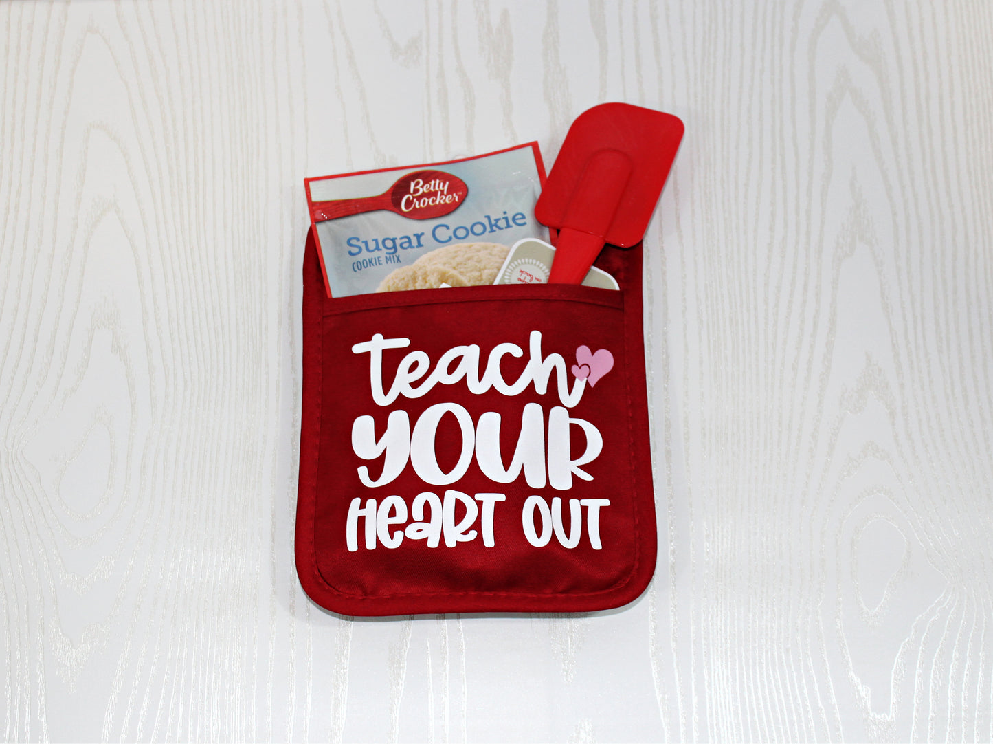 Teach Your Heart Out Teacher Potholder With Spatula! - Potholder Teacher Gift - Oven Mitt Teacher Gift